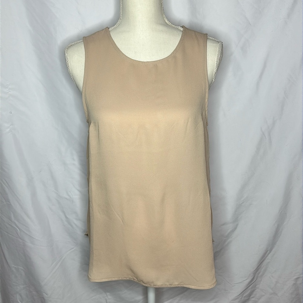 Nude Workwear Tank with Zipper Back